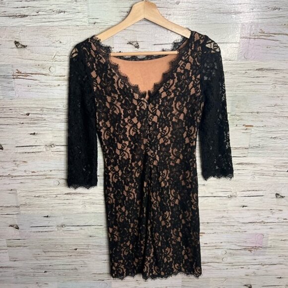 Aritzia Babaton Rafael Lace Sheath Mini Dress black size 2 - Picture 7 of 11